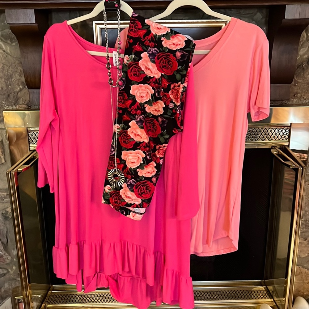 1 X Brand New Tunic, New large shirt, new jewelry, and large leggings